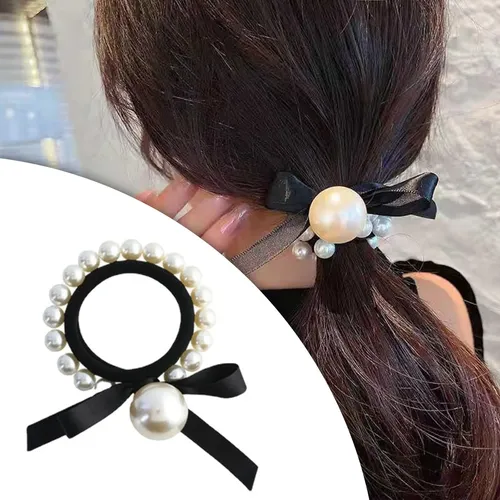 Cintas Elásticas Para El Pelo Con Perlas De Moda, Accesorios