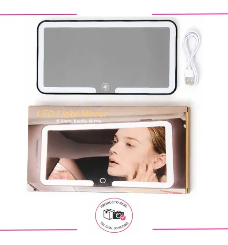 Espejo Luz Led Ajustable Para Visera De Coche Usb Ajustable