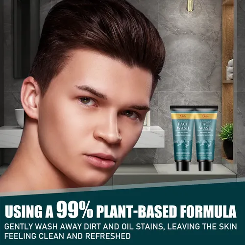 Gel Facial Refrescante Para Hombres – Limpieza Profunda X2
