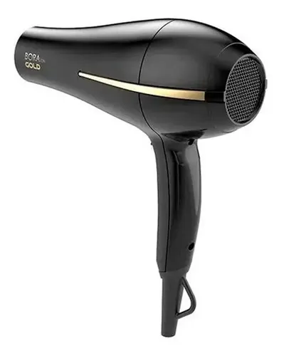 Gama Secador Pelo Peluqueria Bora Gold Ceramic Ion Negro 3c