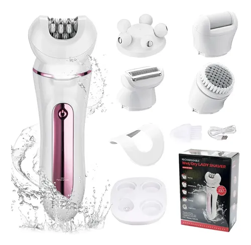 Depiladora Eléctrica Recargable 5 En 1 Ipx6 Para Mujer, De R