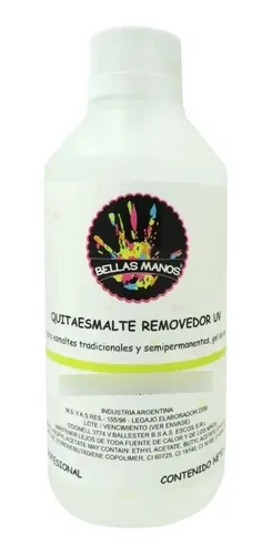 Quitaesmalte Líquido Bellas Manos Removedor UV Profesional 250 mL