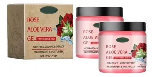 Gel De Aloe Vera Y Rosas Para Rostro, Hidratación Profunda