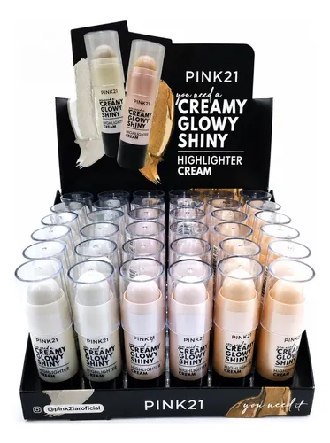 Iluminador Cremoso Barra Highlighter Pink 21 X 36 Unidades