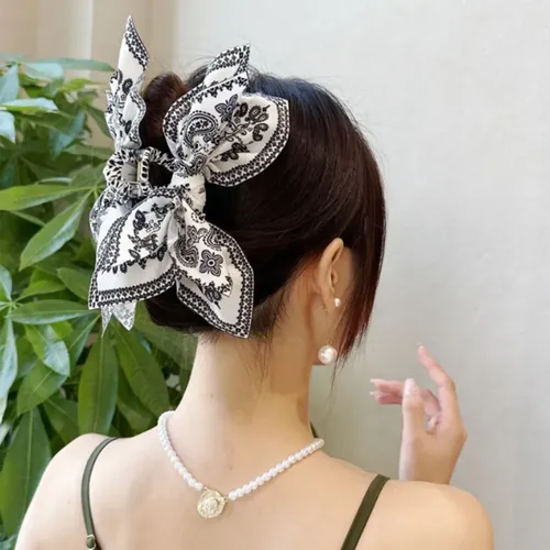 Pinza De Pelo Con Estampado De Flores Para Cabello Trenzado  As Shown In The First Picture