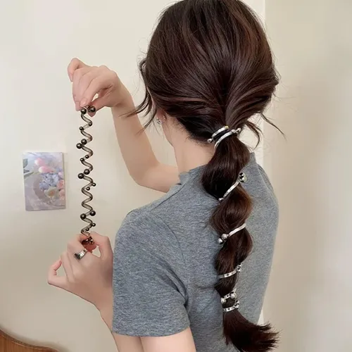 4 Cintas Para El Pelo En Espiral, Elásticas Y Suaves Que No