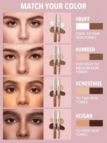 Sheglam Fine Line 2 In 1 Nose Contour & Highlight Pen Tono Del Maquillaje Buff