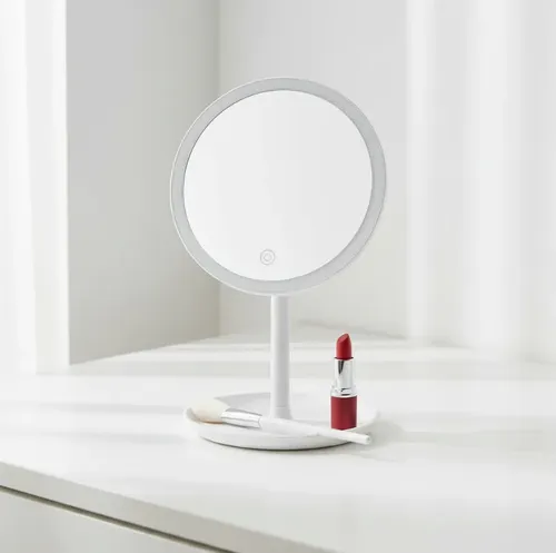 Espejo De Maquillaje De Escritorio Con Luz Led