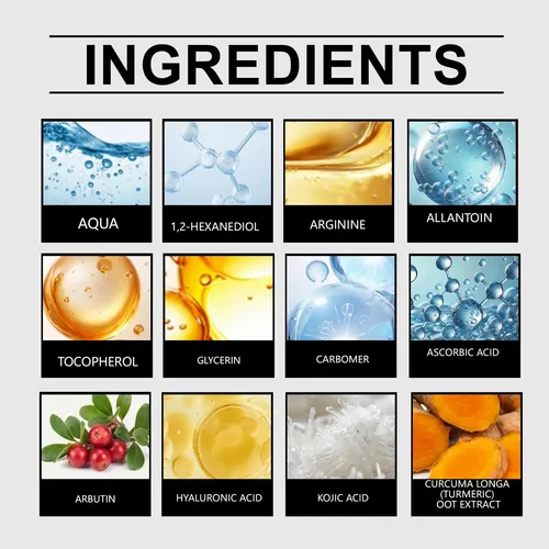 Sérum De Gelatina Hidratante Amarillo Para Rostro Con Texto