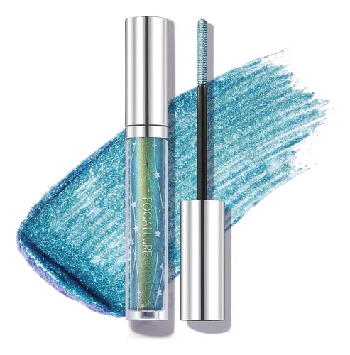 Máscara Con Purpurina Para Pestañas, Color Verde Sirena, Sua Mermaid Green / Blue Shimmer