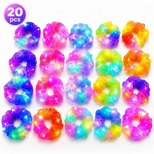 % 20 Coleteros De Pelo Con Luz Led Para Fiestas ^