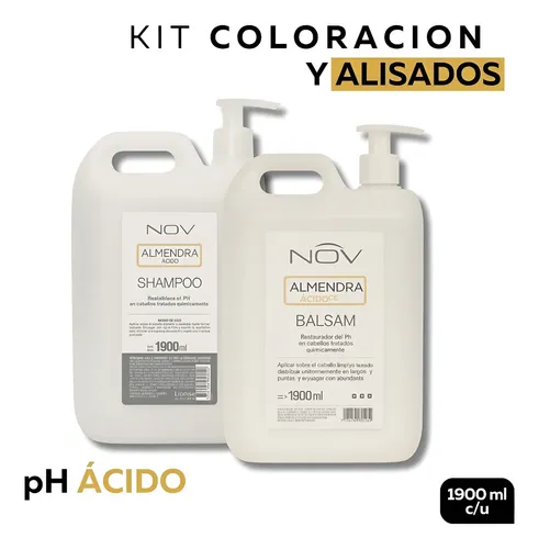 Kit Nov Shampoo/Acondicionador Acido Almendras 3.8 L