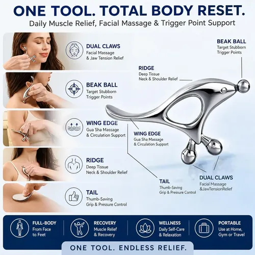 Herramienta Masaje Y Gua Sha Facial Y Corporal 2 En 1