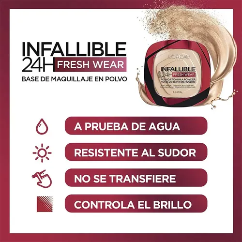 Infaillible 24 Hs Lóreal París Fresh Wear Base En Polvo