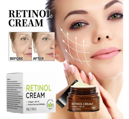 Crema Facial Retinol 50ml Hidratante Antiarrugas Mujer