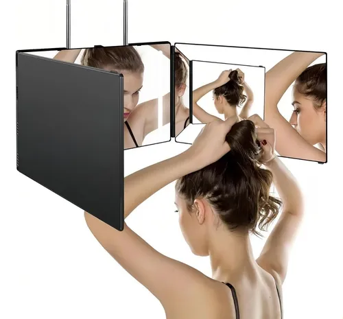 J#z Espejo De Maquillaje Plegable Colgante Retráctil R //