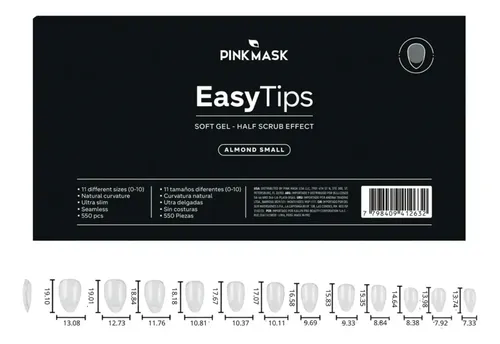 Easy Tips Pink Mask Almendra Soft Gel Press On