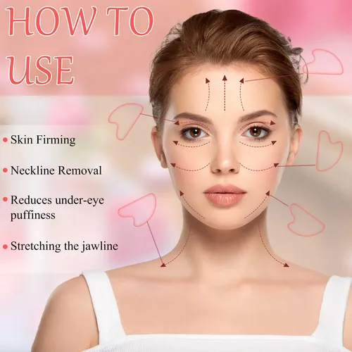 Gua Sha Facial Tool Sherr, Piedras De Masaje De Resina, 24 U