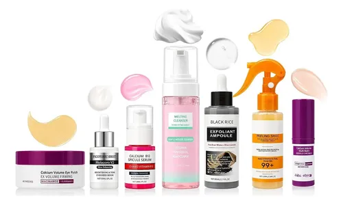 Set De Cuidado Facial Elarenne: Limpiador, Sueros, Bálsamo