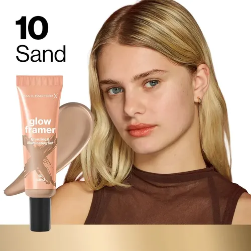 Tinta Bronzer e Iluminadora Max Factor Glow Framer Sand 10