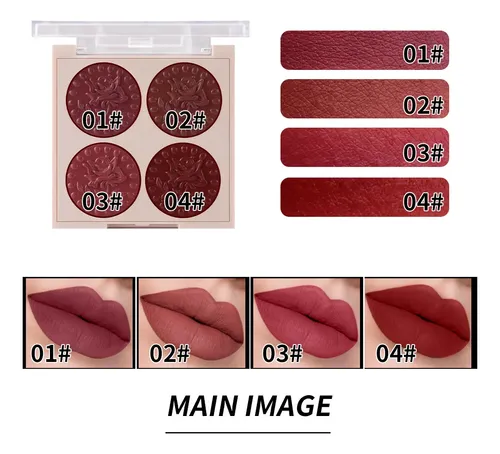 Set 2 Paletas Labios 4 Colores Hidratante Larga Duracion Fac