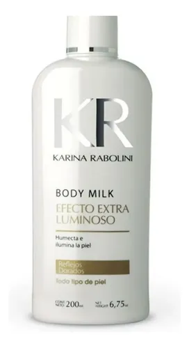 Body Milk Karina Rabolini Efecto Extra Luminoso 200g