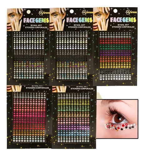5 Planchas De Strass Gemas Autoadhesiva Multiusos Yafanni