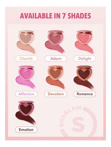 Sheglam Rubor En Forma De Corazon Colorete Para Mejillas Tono Del Maquillaje Devotion