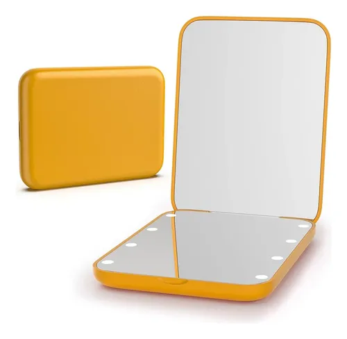 Espejo De Bolsillo Kintion Led 1x/3x Aumento Amarillo