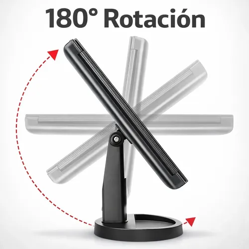 Espejo Led Plegable Con Aumento Para Maquillaje Y Skincare