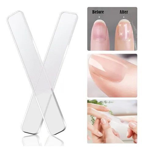 Brillantador De Uñas De Vidrio, 3 Unidades, Limas De Cristal