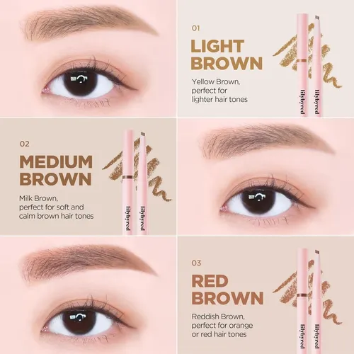 Lápiz Plano Para Cejas Lilybyred 01 Light Brown