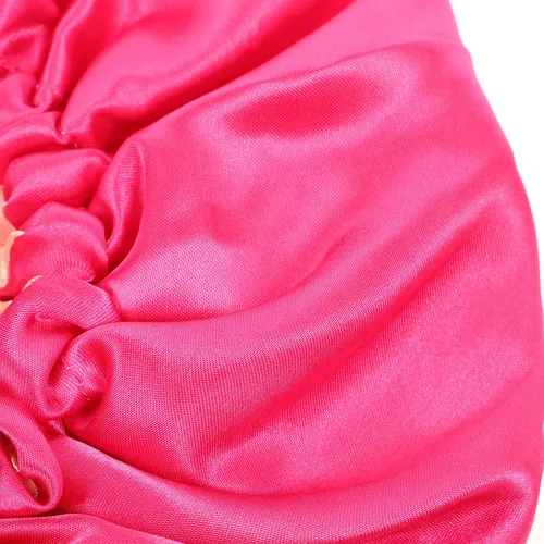 Gorro Rosado Elástico Para Dormir Doble Capa Suave