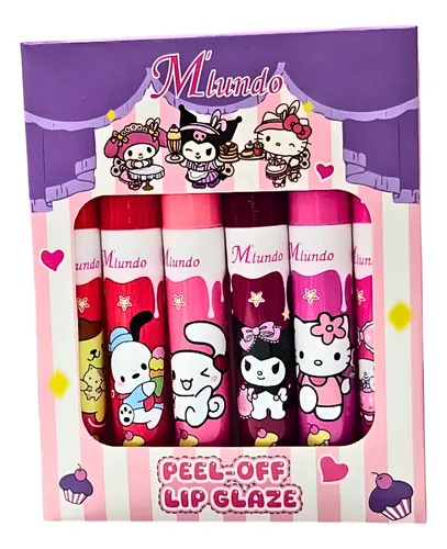 Set 6 Tintas Labiales Peel Off Larga Duración Efecto Tattoo