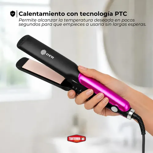Planchita De Pelo OSR 4 Temperaturas 220°C Tecnología PTC Violeta