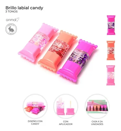 Brillo Labial Con Glitter Candy Gloss Skora Con Aplicador
