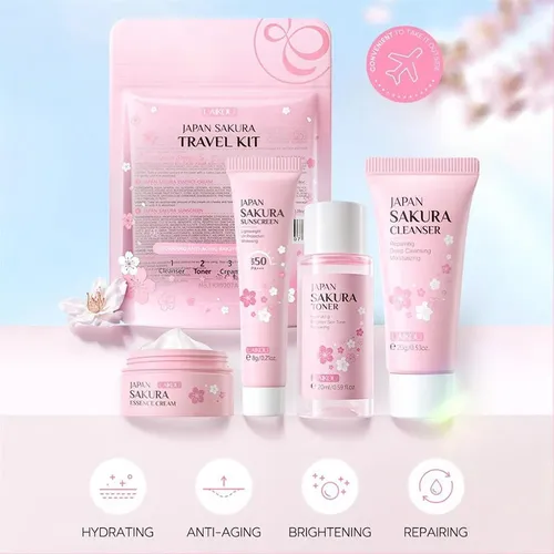 Set De Maquillaje Laikou: Limpiador Facial, Tónico, Crema Fa