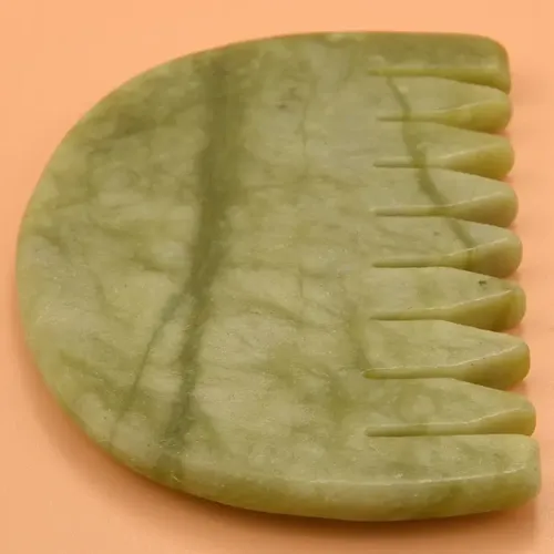 – Peine De Madera Guasha, De Jade Natural, Para El Cuidado =