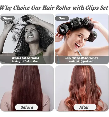 Juego De 50 Rulos Autoadhesivos Tidponra Para Cabello