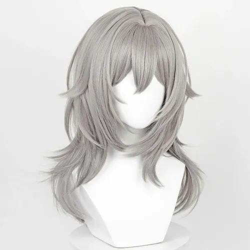 Juego De Peluca Stelle Long Cosplay Anime De Color Gris Liso