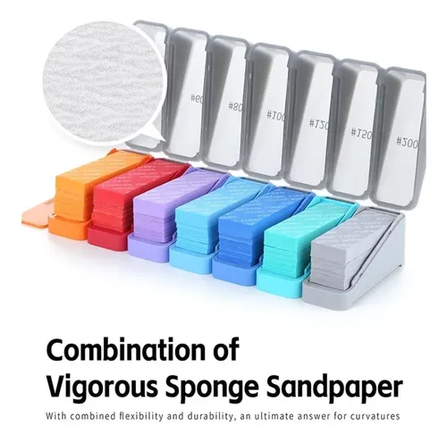 Juego De Lija De Esponja Lavable Con Caja De Almacenamiento,