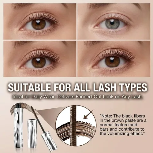 Black Waterproof Metal Wand Mascara With Tubing Technology