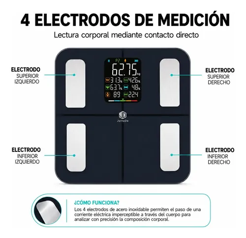 Balanza Digital Inteligente Bluetooth Análisis Corporal Personal 180 kg Bioimpedancia JD iF1334B