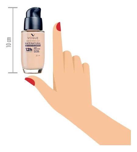 Base de Maquillaje Vogue Mate Natural Tono Natural