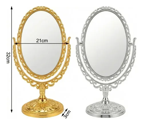 Espejo De Tocador Estilo Victoriano – Rococo – Vintage Retro Marco Dorado