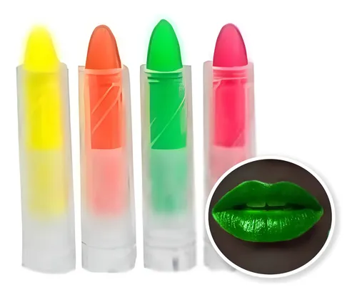 Lápiz Labial Barra Fluo Cotillón Maquillaje Neón Pintafan