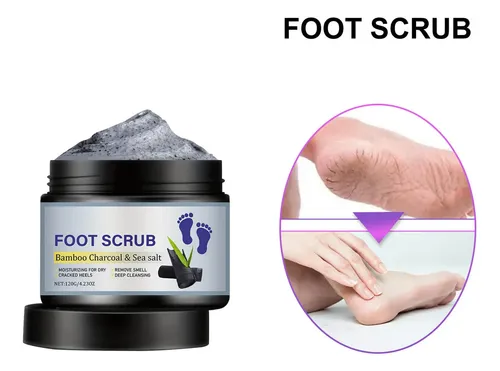 Exfoliante Para Pies Marinos Con Carbón, Limpieza Profunda Y