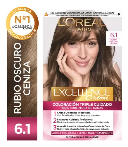 Kit Tinte Capilar Excellence Creme Tono 6.1 L’oréal Paris
