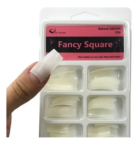 Tips Para Uñas Largas  X 100 Blanco Natura Transparente  U36