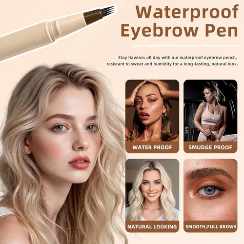 Lápiz De Cejas Impermeable Dgtiwzrang Marrón Oscuro